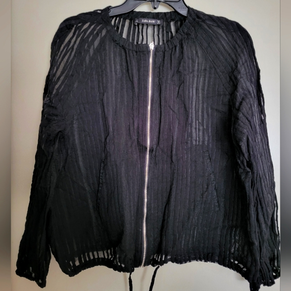 Zara Zipper Down Blazer